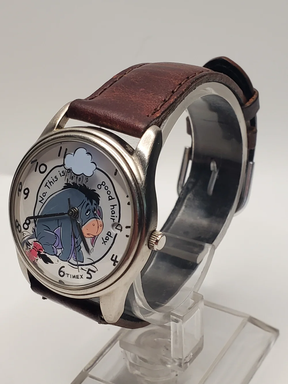 Timex Eeyore Dial Watch with Brown Leather Strap